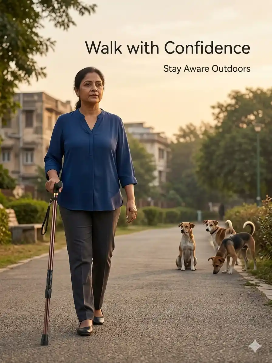 Adjustable Walking Support Cane with Strap (Heavy-Duty Stability Stick) 2 Adjustable Walking Support Cane with Strap