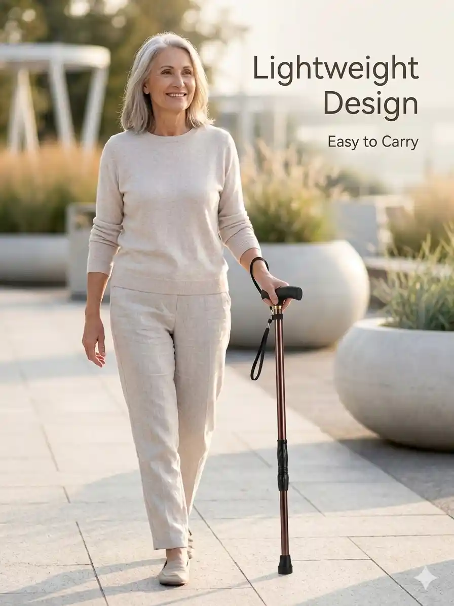 Adjustable Walking Support Cane with Strap (Heavy-Duty Stability Stick) 7 Adjustable Walking Support Cane with Strap