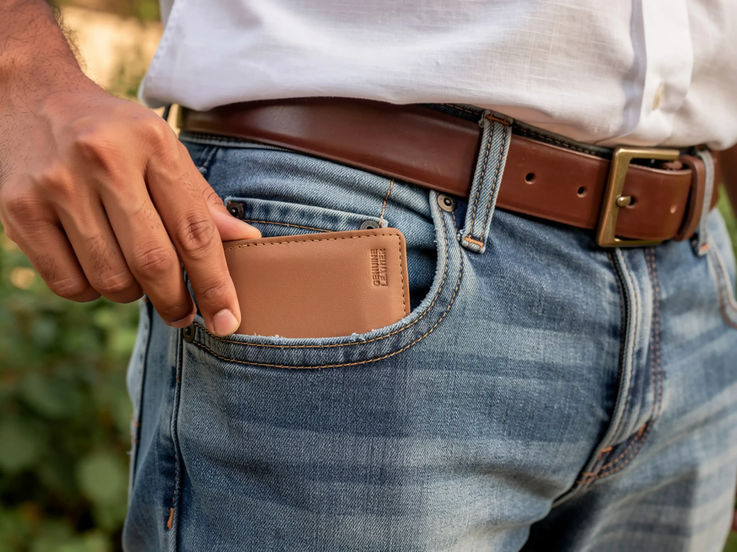 Genuine Leather Mini Wallet - Image 3