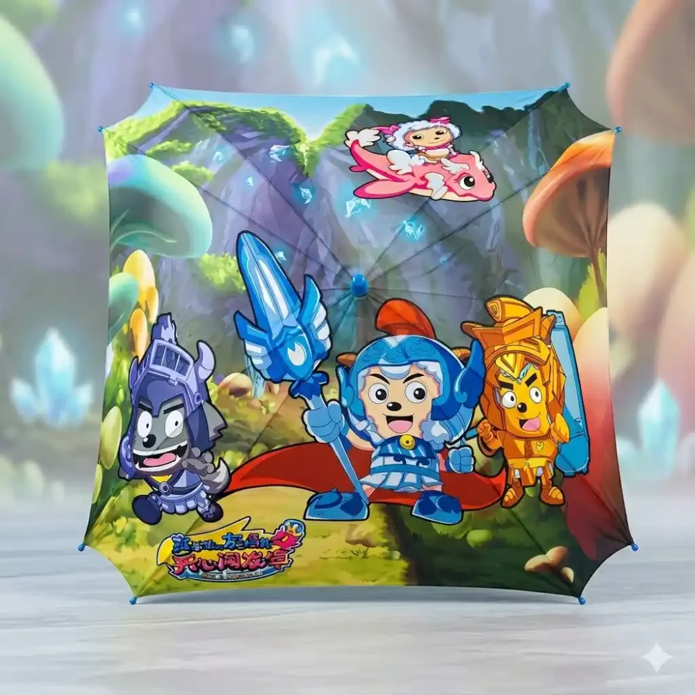 Kids Square Cartoon Umbrella