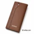 Premium Long Bifold Faux Leather Wallet for Men – Slim Multi-Compartment Organizer 3 Long Wallet – Multi-Compartment Organizer