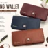 Premium Long PU Leather Wallet – Multi-Card Clutch Premium Long Wallet With Safety Button