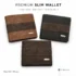 Vintage Patchwork Slim Bifold Wallet for Men – Textured Leather Finish with Zipper Pocket 1 Slim Bifold Wallet