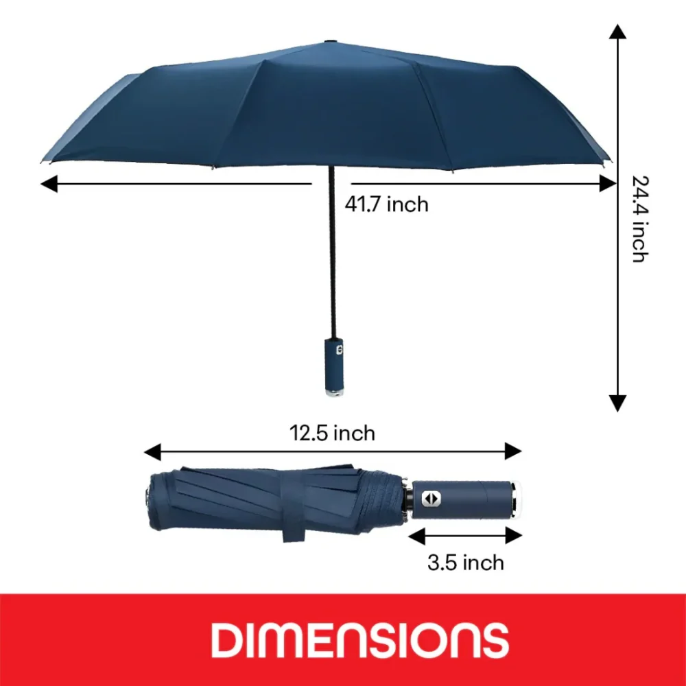 Premium Automatic Folding Umbrella 3 Premium Automatic Folding Umbrella – Heavy-Duty Windproof & UV Sun Protection Travel Gear