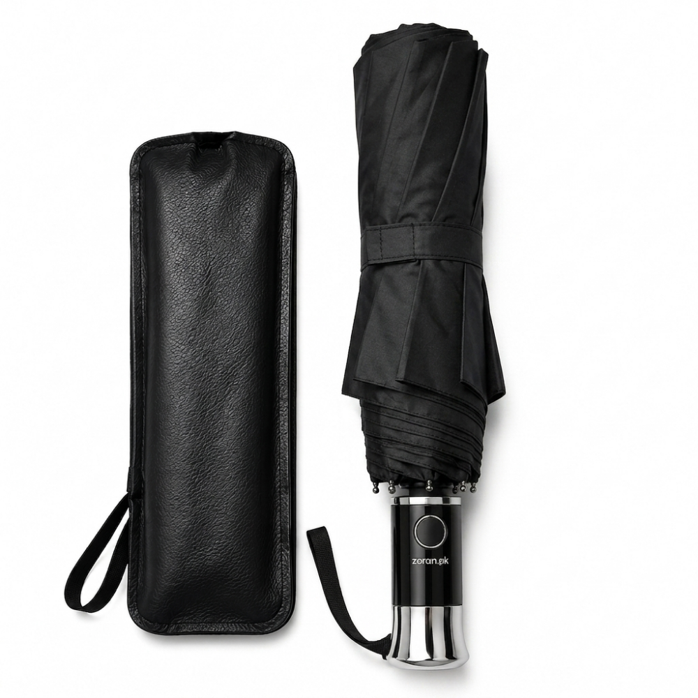 Zoran Royal Umbrella - Huge, Automatic Umbrella With Leather Pouch black Zoran Royal Umbrella