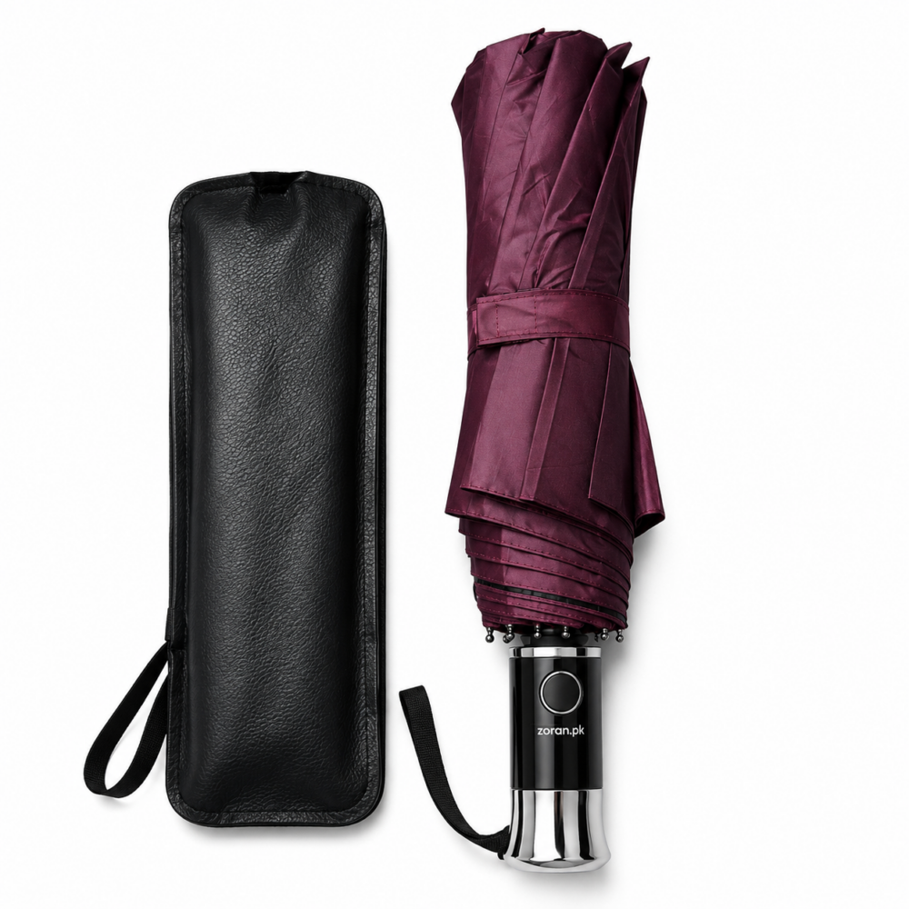 Zoran Royal Umbrella - Huge, Automatic Umbrella With Leather Pouch1 Zoran Royal Umbrella - Huge, Automatic Umbrella With Leather Pouch