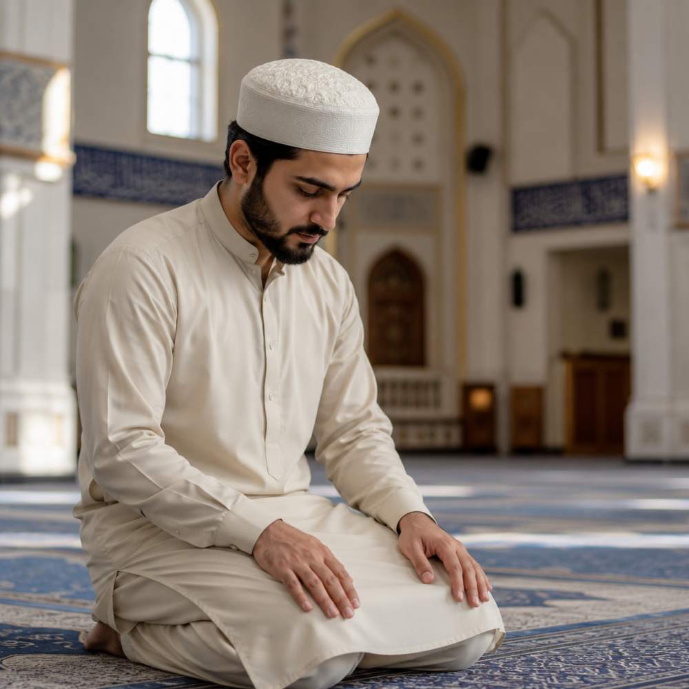Premium Islamic Koofi Cap for Men & Boys – Breathable Arabic Style Namaz Prayer Cap2 Premium Islamic Koofi Cap for Men & Boys – Breathable Arabic Style Namaz Prayer Cap