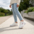 Women's Thick-Soled Casual Shoes in White3 Women's Thick-Soled Casual Shoes in White