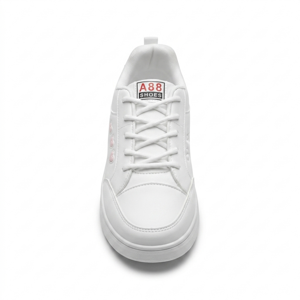Women's Thick-Soled Casual Shoes in White4 Women's Thick-Soled Casual Shoes in White