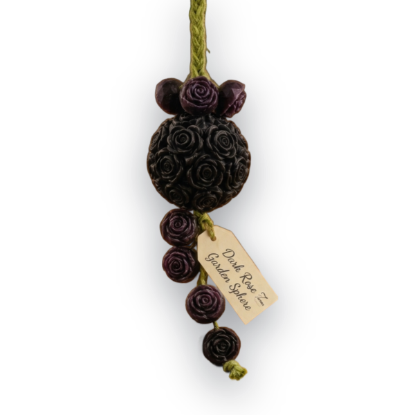 Dark Rose Garden Sphere Organic Soap on a Rope