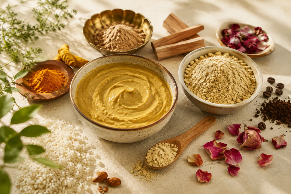 Ubtan powder with traditional natural skincare ingredients