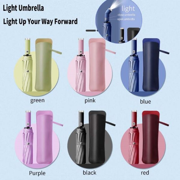 Automatic Folding Umbrella with Flashlight - Image 4