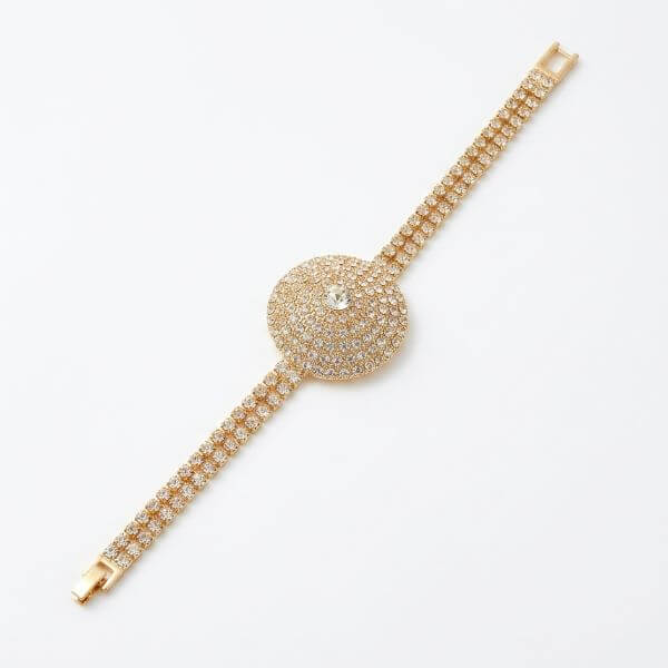 Crystal Stone Bracelet for Women – Silver & Gold Tone - Image 3