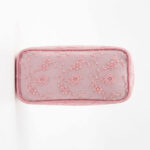 Embroidered Floral Mesh Pouch – Stylish Cosmetic & Utility Pouch - 1