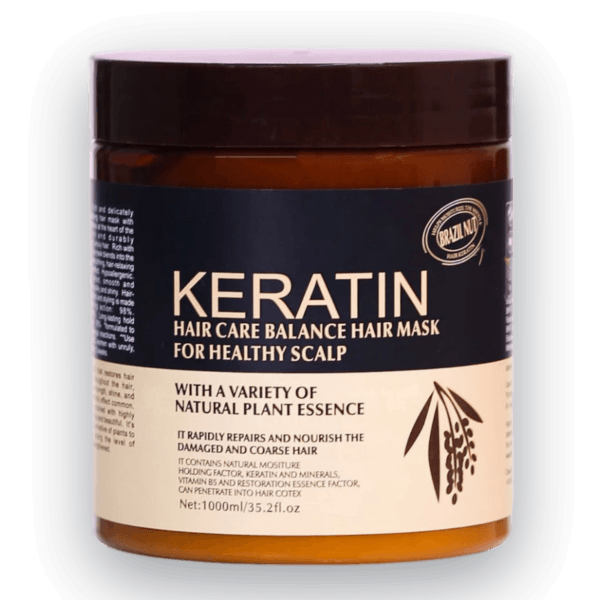 Keratin Hair Mask with Brazil Nut & Natural Plant Extracts – 500ml