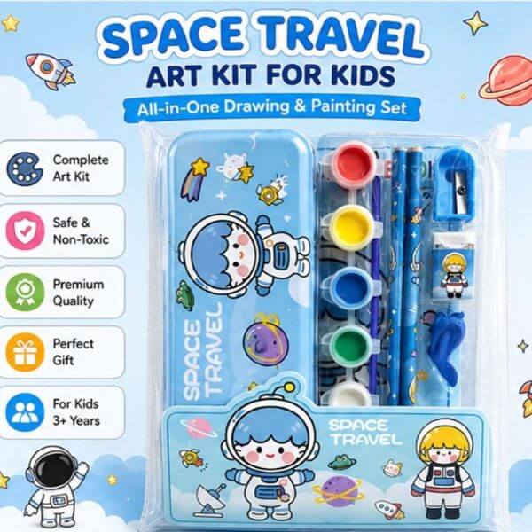 Kids Cartoon Stationery Set – 4 Cute Designs - Image 5