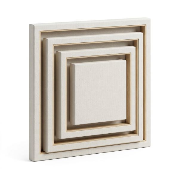 Multi-Pack of Stretched Art Canvases – 4 Square Sizes - Image 2