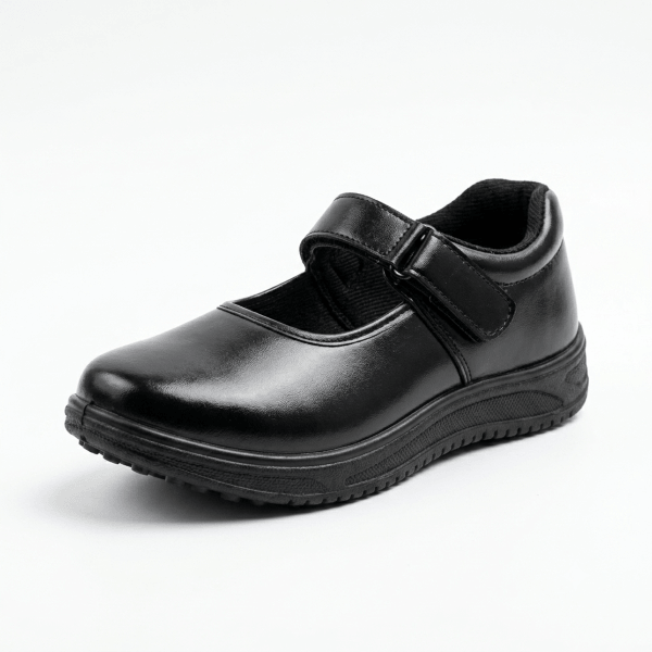 Premium Girls Black School Shoes – Classic Mary Jane Uniform Shoes - Image 3