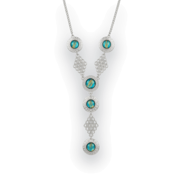 Silver Tone Turquoise Stone Necklace