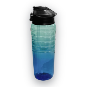 Sports water bottle with flip-top lid in assorted colors