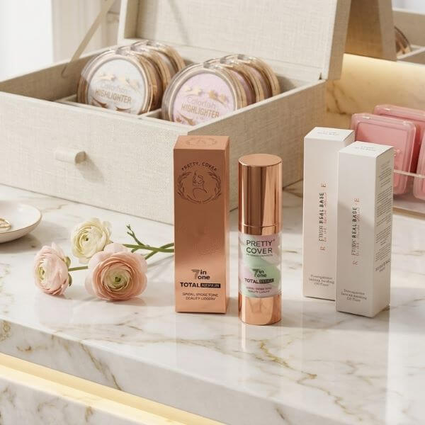 Pretty Cover 7 in 1 Total Repair Foundation – Multi-Function Full Coverage Makeup, 40g - Image 2